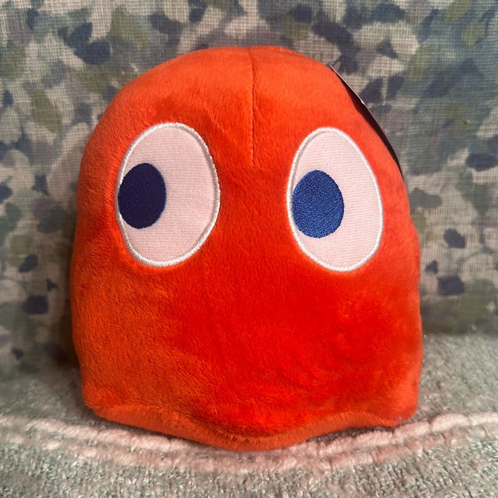 PAC-MAN Blinky Red Ghost Plush 7” NWT